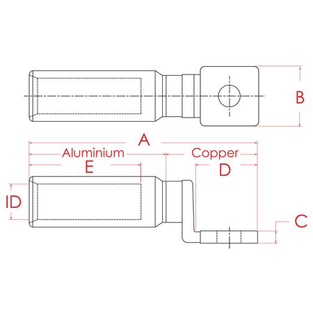 Bi-Metal Lug 400mm2-Blank (Bi-Metal Lug 400mm2-Blank)