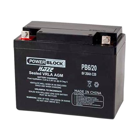 Power Block 6V 20Ah CF AGM (4-240) (Power Block 6V 20Ah)