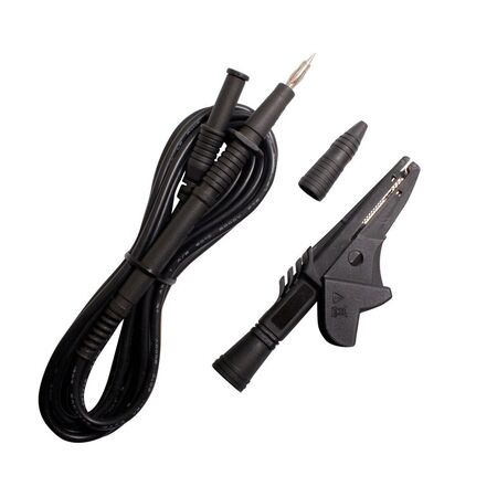 PVC Test Leads CAT IV black croc clip (PVC Test Leads CAT IV black croc clip)