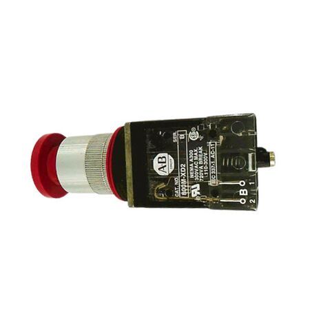 Allen-Bradley 800MRD6D2 Red Mushroom Head Momentary Push Button