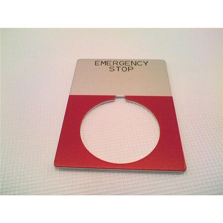 Allen-Bradley 800TX648J Jumbo Legend Plate for Emergency Stop