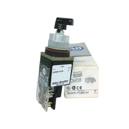 Allen-Bradley 800MRHH2BLAK Selector Switch Non-Illuminated 2-Position Black