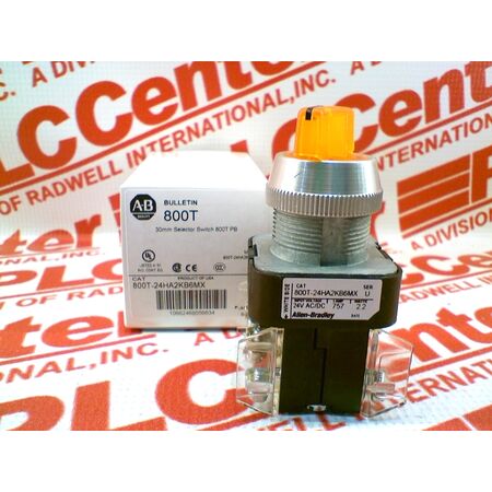 Allen-Bradley 800T 2 Position Maintained Selector Switch Amber