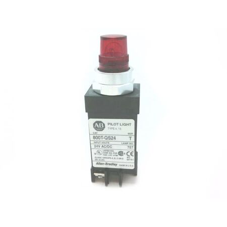 Allen-Bradley 800TQS24R Red Pilot Light 24V AC/DC