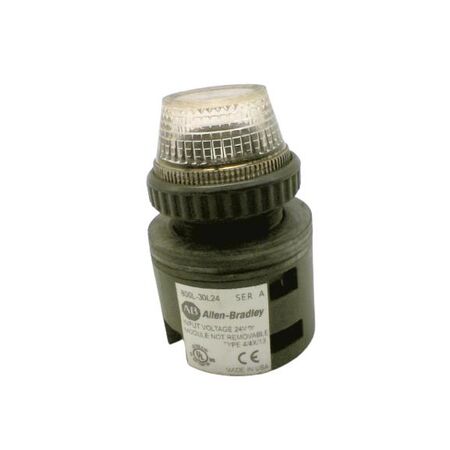 Allen-Bradley 800L30L24C Clear LED Indicator Light 24V AC/DC