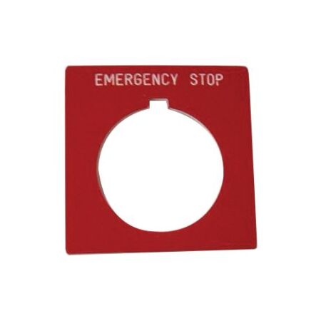 Allen-Bradley 800HW373J Legend Plate Jumbo 30mm for Push-Button Emergency Stop