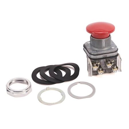 Allen-Bradley 800TD6A Momentary Push Button Mushroom Head Red