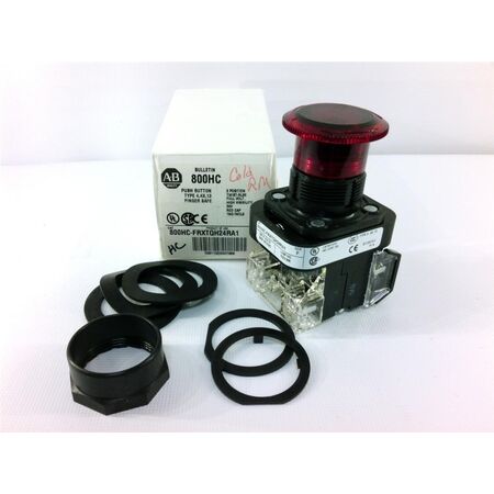 Allen-Bradley 800HCFRXTQH24RA1 Illuminated Push-Pull Mushroom Head Push Button