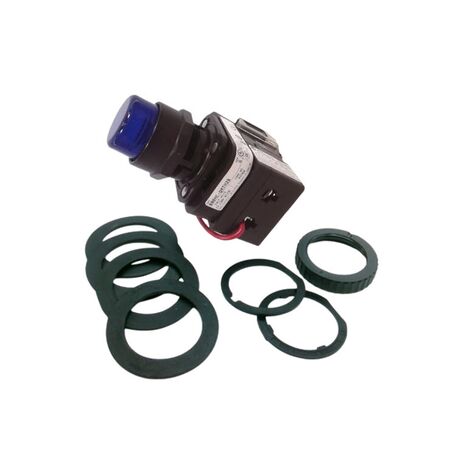 Allen-Bradley 800HCQRTH2B Blue LED Pilot Light 30mm Full Voltage Push to Test