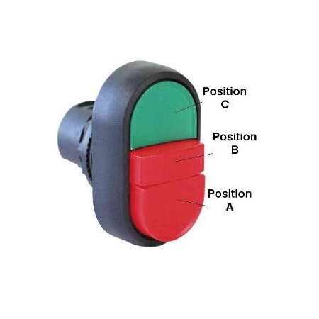 Allen-Bradley 800FPU3E4F34 Three-Function Momentary Push Button