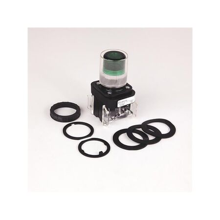Allen-Bradley 800HCQRAH2W 30mm Momentary Push Button with LED