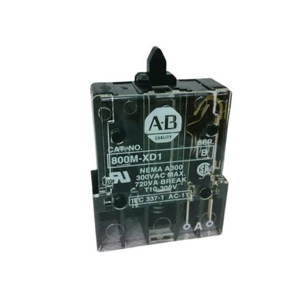 Allen-Bradley 800MXD1 Contact Block 10 Amp 300 VAC