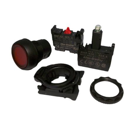 Allen-Bradley 800FPLF4PN3RX01 Illuminated Round Plastic Momentary Push Button