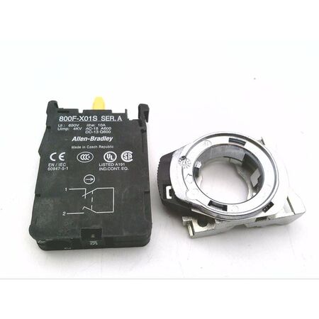 Allen-Bradley 800FMX01S Contact Block with Latch