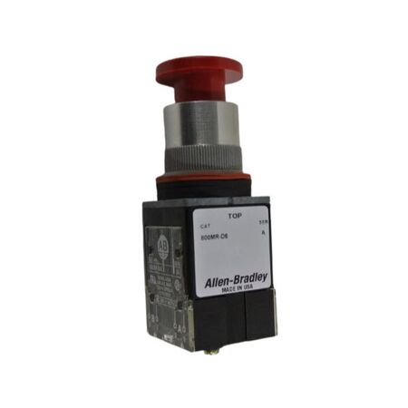 Allen-Bradley 800MRD6B Red Mushroom Head Momentary Push Button