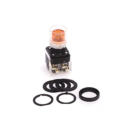 Allen-Bradley 800HQRAH2A 30mm Momentary Pushbutton with LED Amber