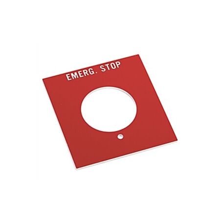 Allen-Bradley 800HY4 Legend Plate Emergency Stop Red