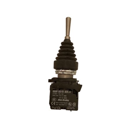 Allen-Bradley 800FMJM2 Toggle Switch with Round Metal Operator