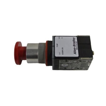 Allen-Bradley 800MRD6B Red Mushroom Head Momentary Push Button