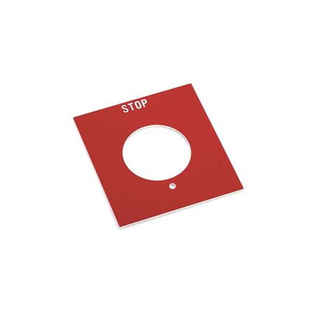 Allen-Bradley 800HY50 Legend Plate Single Push Button Red Stop