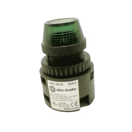 Allen-Bradley 800L30L24G Green LED Pilot Light 24V AC/DC