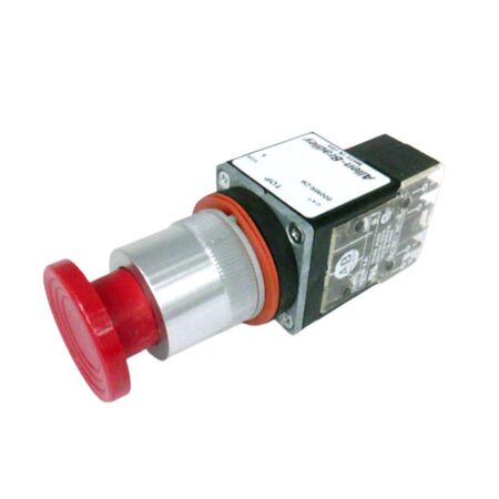 Allen-Bradley 800MRD6A Red Mushroom Head Momentary Push Button