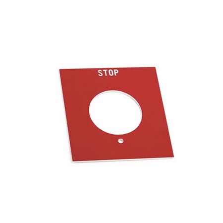 Allen-Bradley 800HY50 Legend Plate Single Push Button Red Stop