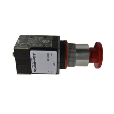 Allen-Bradley 800MRD6B Red Mushroom Head Momentary Push Button