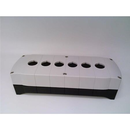 Allen-Bradley 800F6PM Push Button Enclosure 6 Hole Plastic Gray