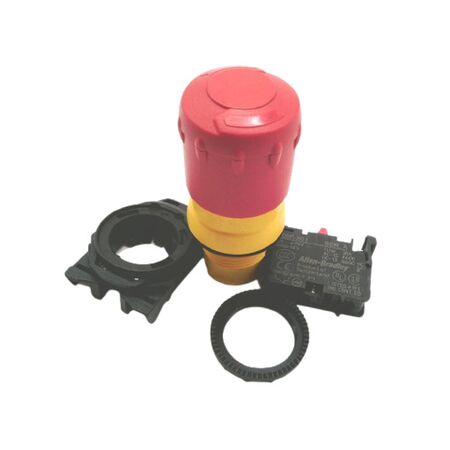 Allen-Bradley 800FPMT34PX01 Push-Pull Twist-to-Release Mushroom Operator