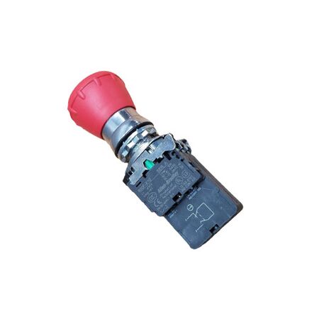 Allen-Bradley 800FMMT44MX12S Push-Pull Twist-to-Release Mushroom Operator