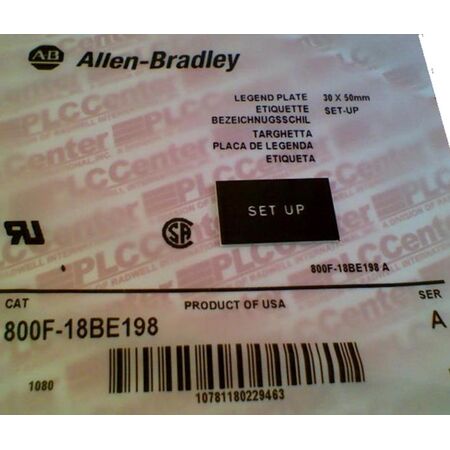 Allen-Bradley 800F18BE198 Legend Plate 30x50mm