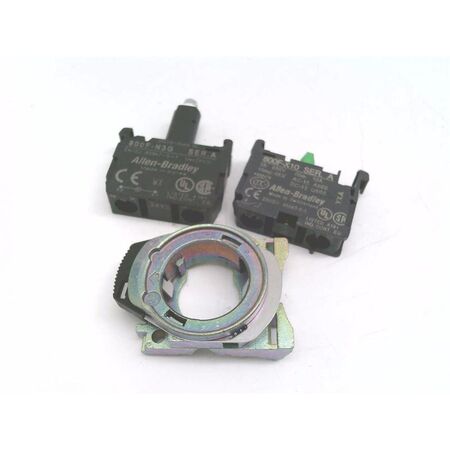 Allen-Bradley 800FMN3GX10 Power Module with Contact Blocks and Latch