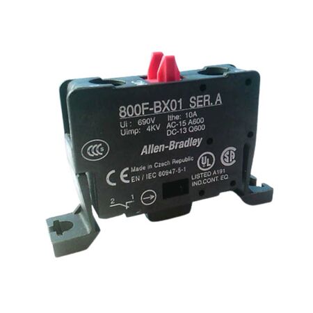 Allen-Bradley 800FBX01 Contact Block 22mm Base Mount 10 Amp