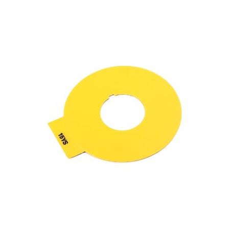 Allen-Bradley 800F15YS Emergency Stop Legend Plate Yellow 60mm Round
