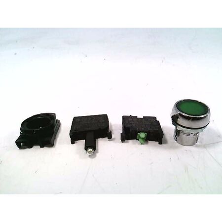 Allen-Bradley 800FMLF3PN3GX10 Illuminated Round Metal Momentary Push Button