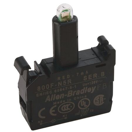 Allen-Bradley 800FBN7R Red LED Module 240V AC Base Mounting