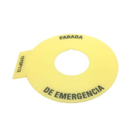 Allen-Bradley Emergency Stop Legend Plate 800F15YSP112 Yellow