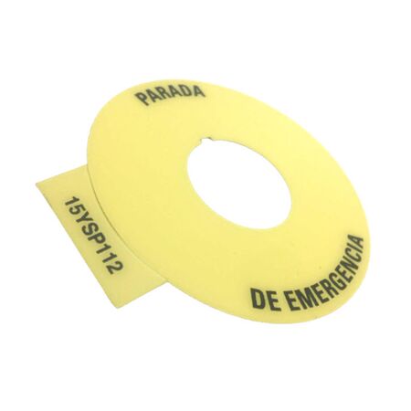 Allen-Bradley Emergency Stop Legend Plate 800F15YSP112 Yellow