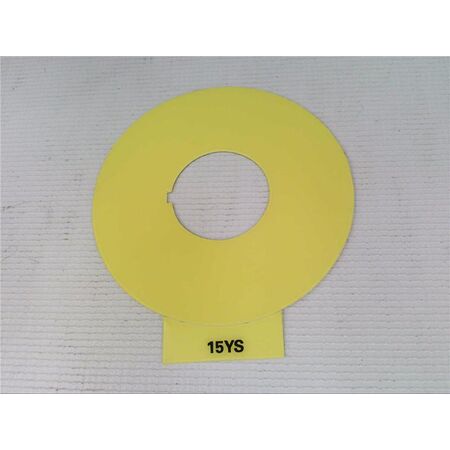 Allen-Bradley 800F15YS Emergency Stop Legend Plate Yellow 60mm Round
