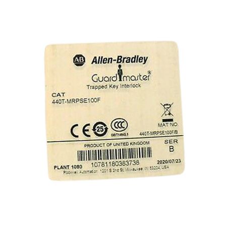 Allen-Bradley 440TMRPSE100F Trapped Key Interlock Rotary Switch Panel Mounted