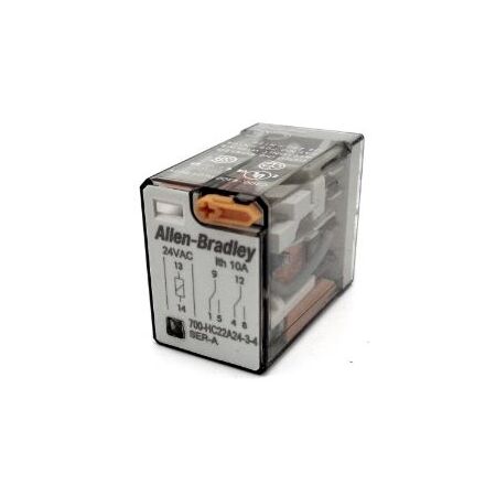 Allen-Bradley 700HC22A2434 Miniature Ice Cube Relay 2 Pole 10 Amp 24 VAC