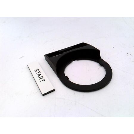 Allen-Bradley Legend Plate 800F11WE208 Start Black Plastic White/Black Plate