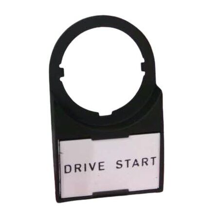 Allen-Bradley 800F12WE287 Legend Plate Drive-Start White with Black Text