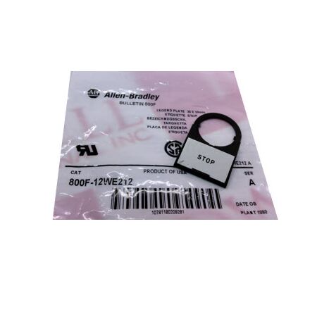 Allen-Bradley 800F12WE212 Pushbutton Accessory Plate