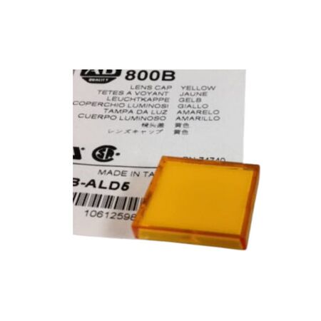 Allen-Bradley 800BALD5 Yellow Square Pushbutton Lens Cap 16mm