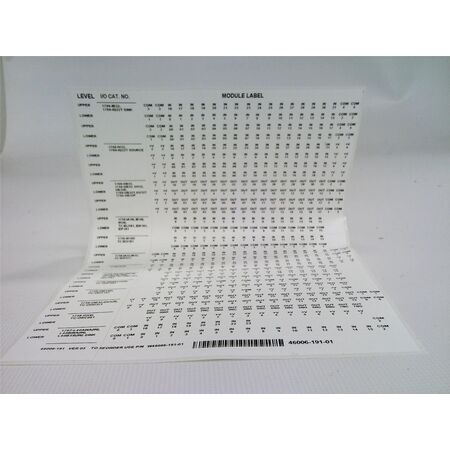 Allen-Bradley Label Card 4600619101