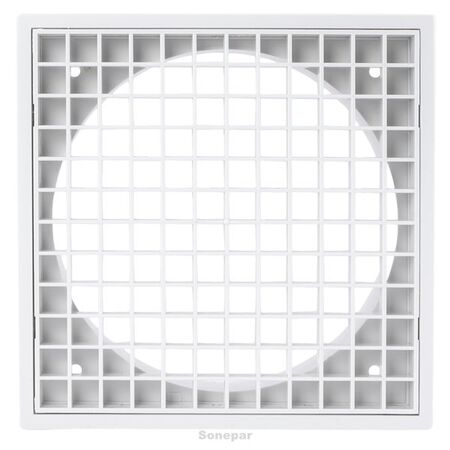 Egg Crate Grille Plastic 100mm | Durable Plastic | White Finish | Effective Air Distribution | by Fantech