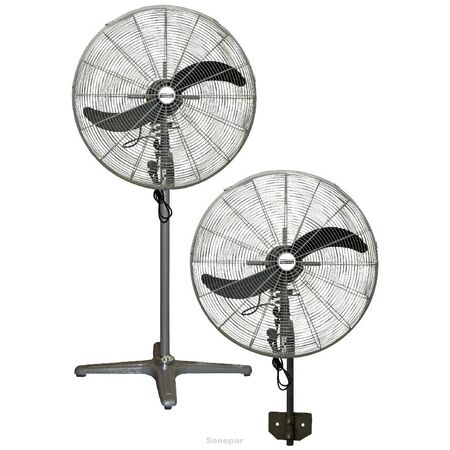 Industrial Pedestal Fan 630mm | Oscillating Function | 3 Speed Settings | Grey | by Fantech