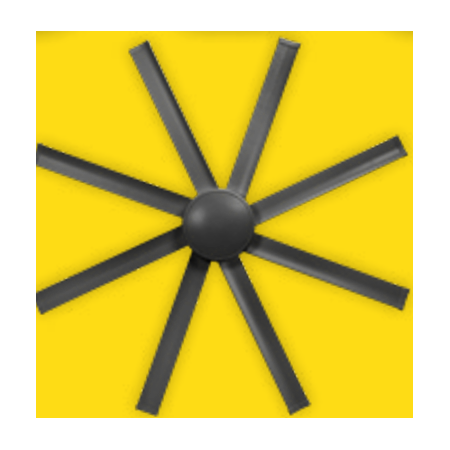 Atmos DC Ceiling Fan Blade Kit | 72 Inch Length | Black Finish | Compatible with Atmos Fans | by Fantech